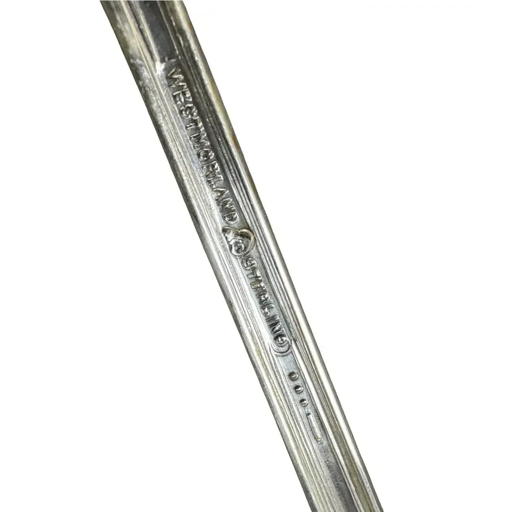 4) Vintage 1940s Sterling Silver Lady Hilton By Westmorland Long Iced Tea Spoons